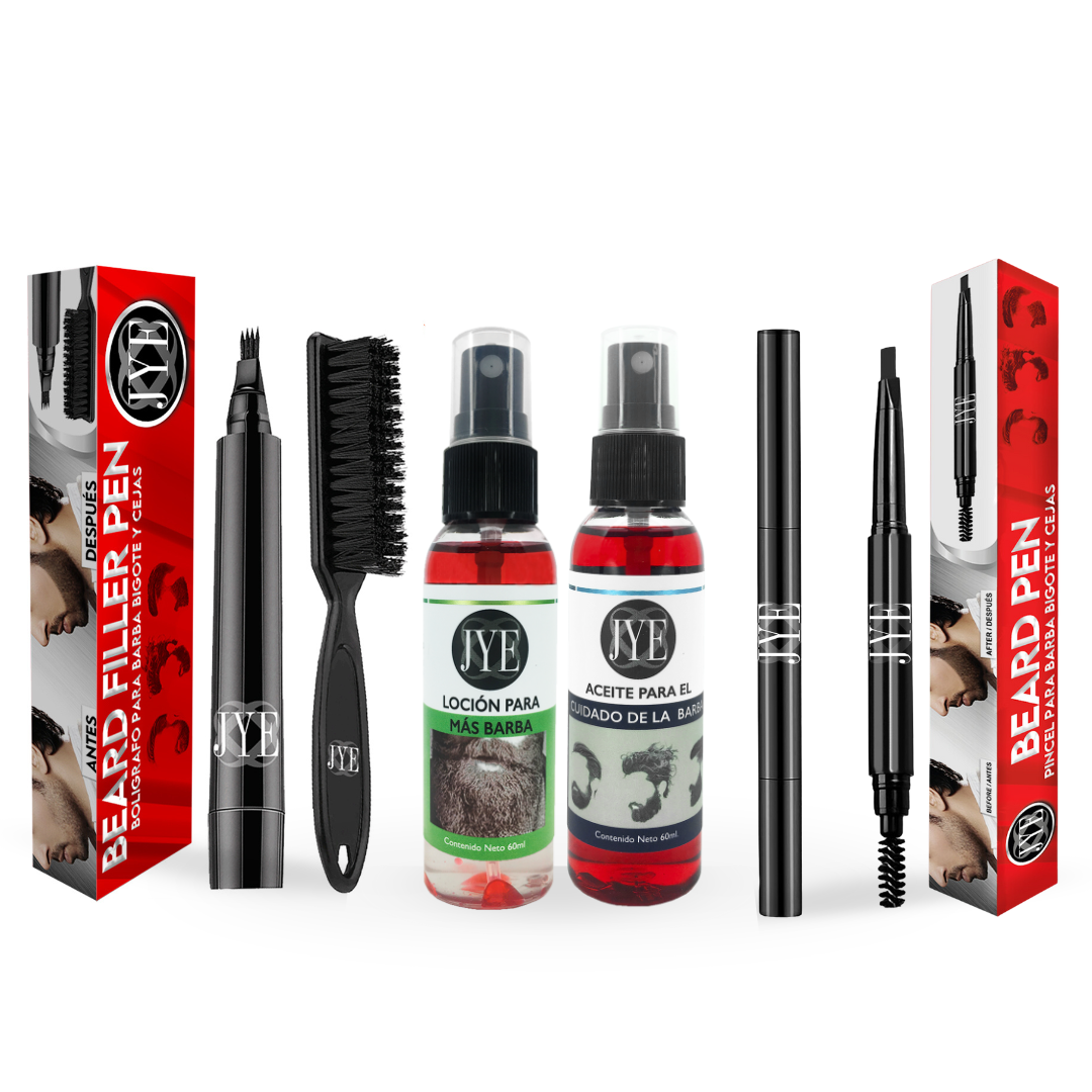 Alfa B Men's Kit - Pen + Brush + More Beard Lotion + Beard Care Oil