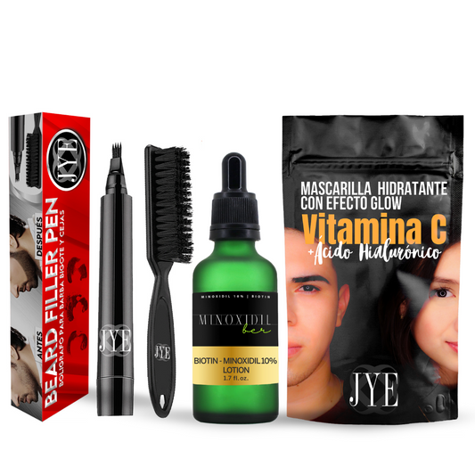 Warrior Man Kit - Biotin with Minoxidil 10% + Pen + Mask